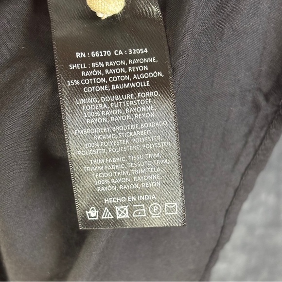 Anthropologie Akemi + Kin black Embroidered A-line tank Dress sz XS - Picture 10 of 12